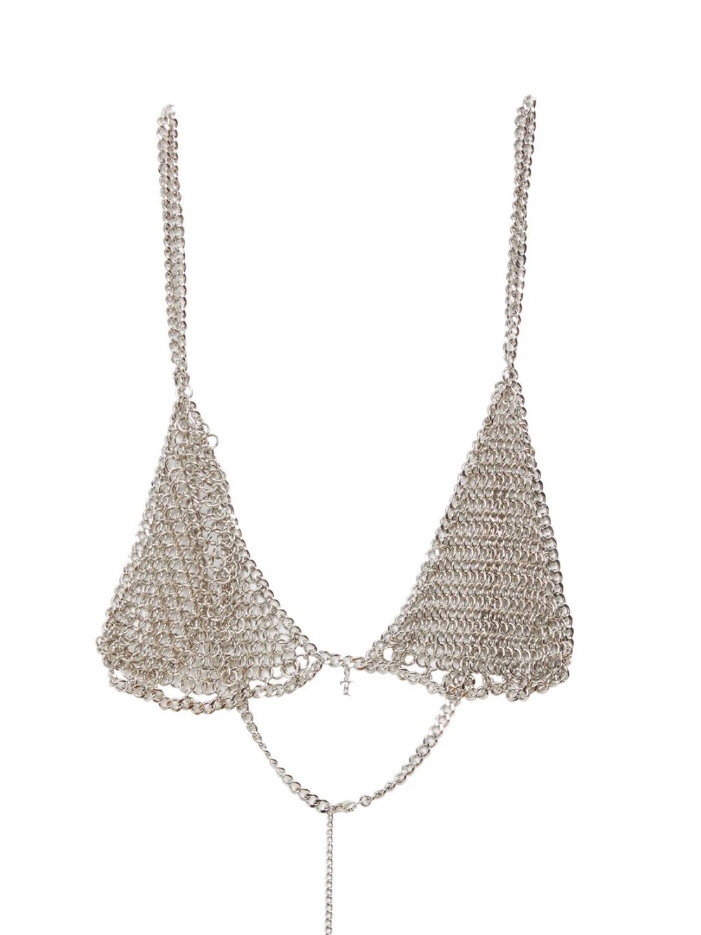 Fleur du Mal Silver Chainmail Triangle Bralette
